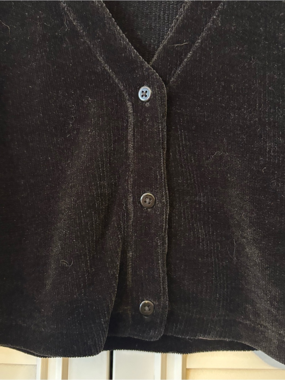 ALO Yoga Small Black Ribbed Long Sleeve Crop Top Button Up Cardigan - Picture 2 of 5
